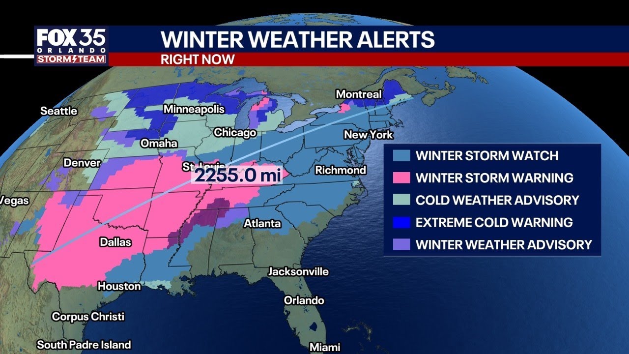 Winter storm forecast: 2,000-mile storm to impact southern U.S.