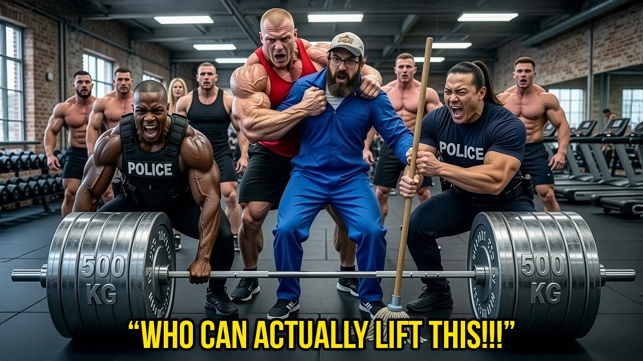 Bodybuilders Get ANGRY & SCARED When Anatoly Walks In Carrying a 32KG Mop!!!  Anatoly Gym Pranks
