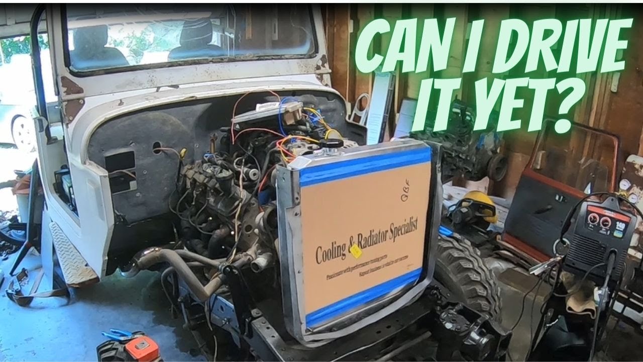 1976 Landcruiser FJ40 build - Custom radiator support, trans lines, and shifter fab.  Plus More!