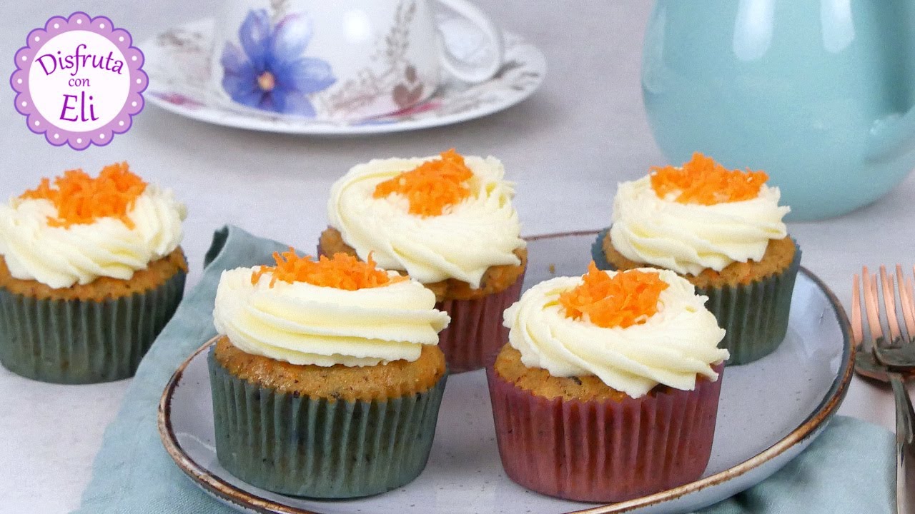 Cupcakes de Zanahoria súper Esponjosos y Jugosos 😍