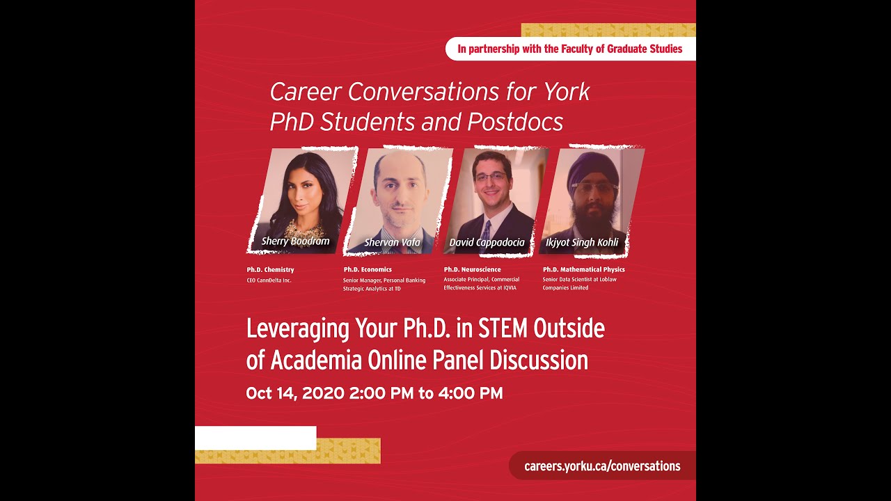 Leveraging Your Ph.D in STEM Outside of Academia Online Panel Discussion