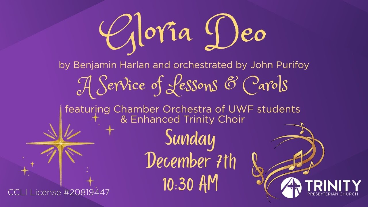 December 7, 2025 10:30 AM Trinity Presbyterian Church Sunday Worship Service Pensacola, Florida