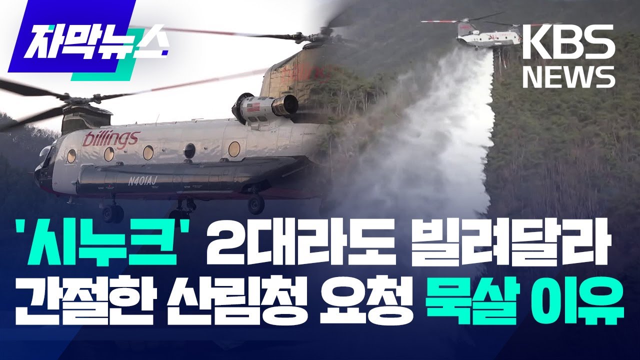 [자막뉴스] '시누크' 2대라도 빌려달라...간절한 산림청 요청 묵살 이유 / KBS 2025.04.02.