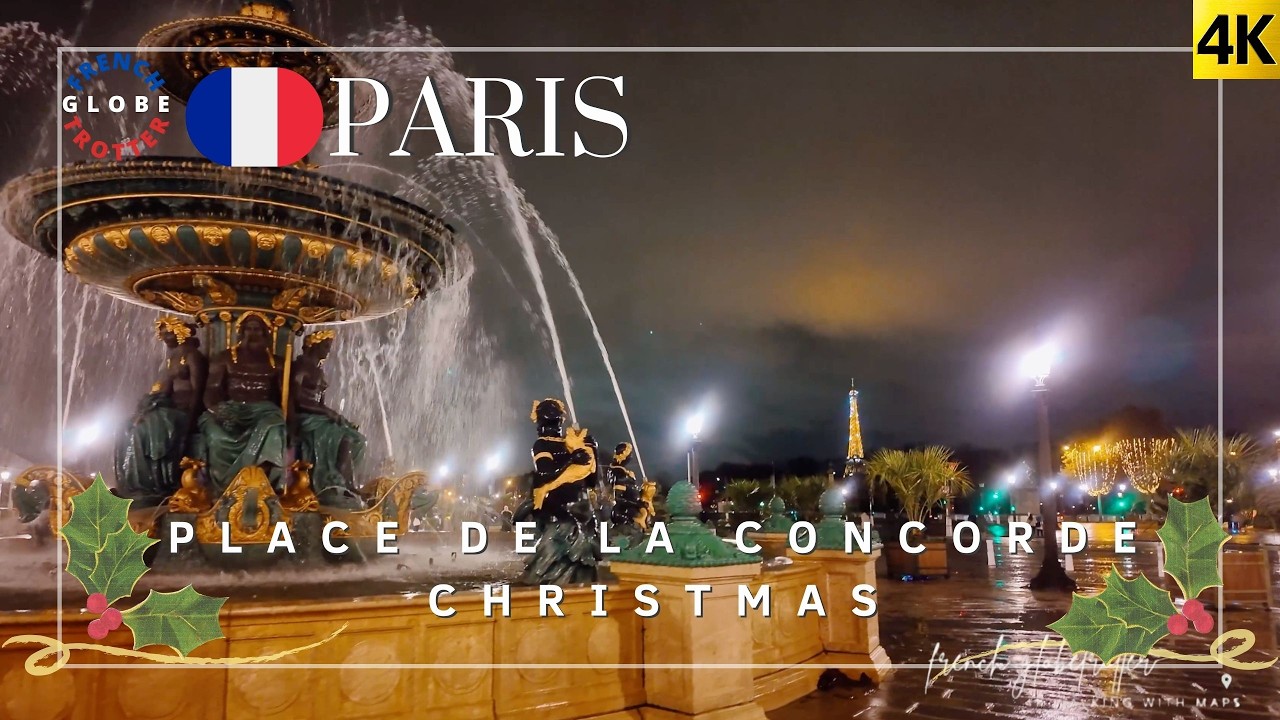 Paris Christmas Walking 2024 🎄 Place de la Concorde ➜ Champs-Élysées ➜ Rue Montaigne Dior 4K Tour