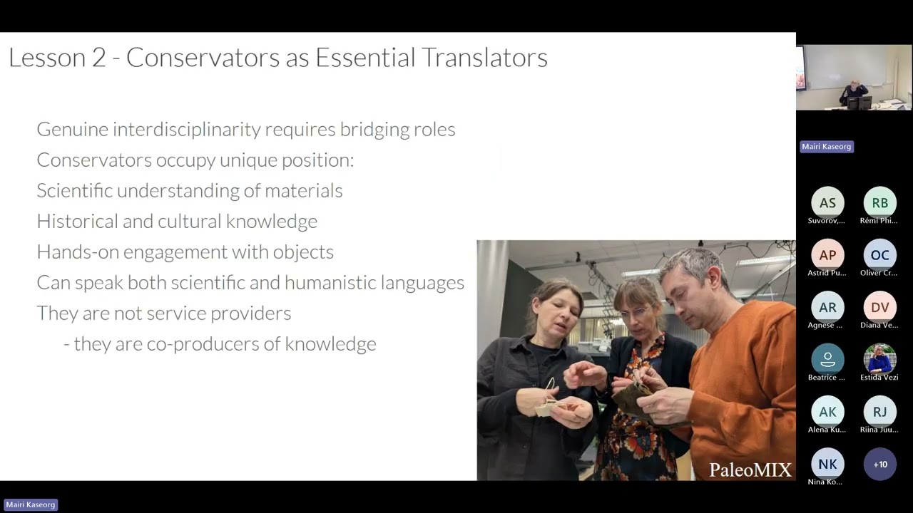Method development and knowledge transfer. Matthew Collins