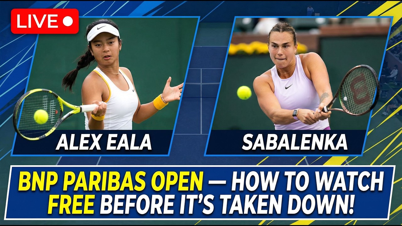 Alex Eala vs Sabalenka LIVE 🔴BNP Paribas Open — How to Watch FREE Before It’s Taken Down!