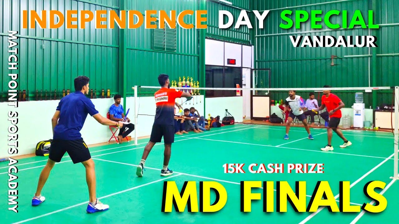 VEMBRASAN/MADURA BALA vs ARJUN KRISHNAN KALAIYARASAN | TN OPEN STATE BADMINTON TOURNAMENT - VANDALUR