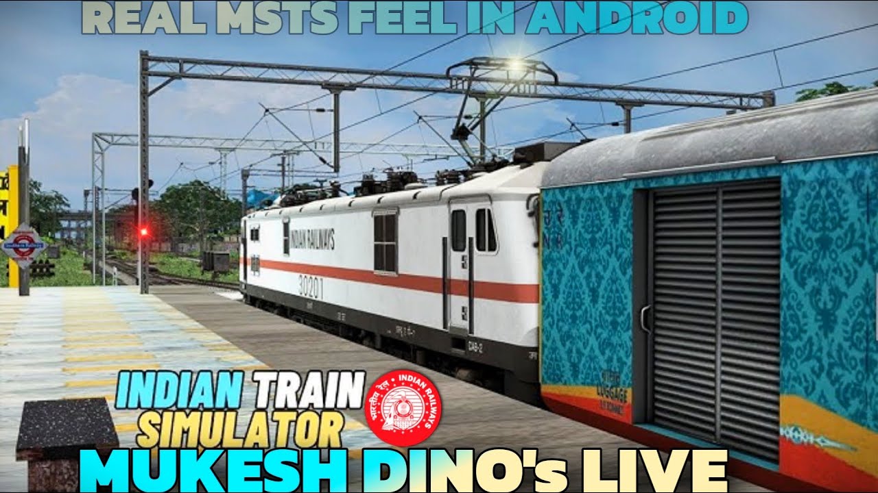 playing Indian train simulator in mobile live stream