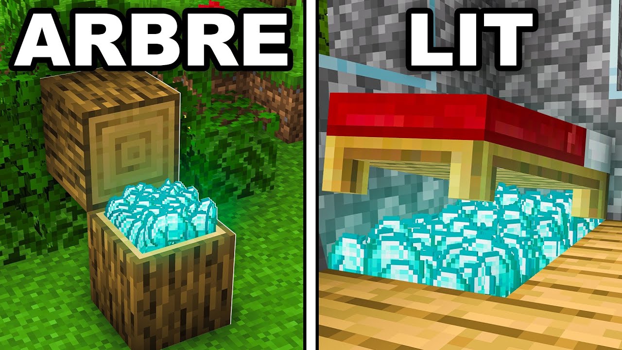 30 FAÇONS ILLÉGALES pour CACHER tes DIAMANTS sur Minecraft !