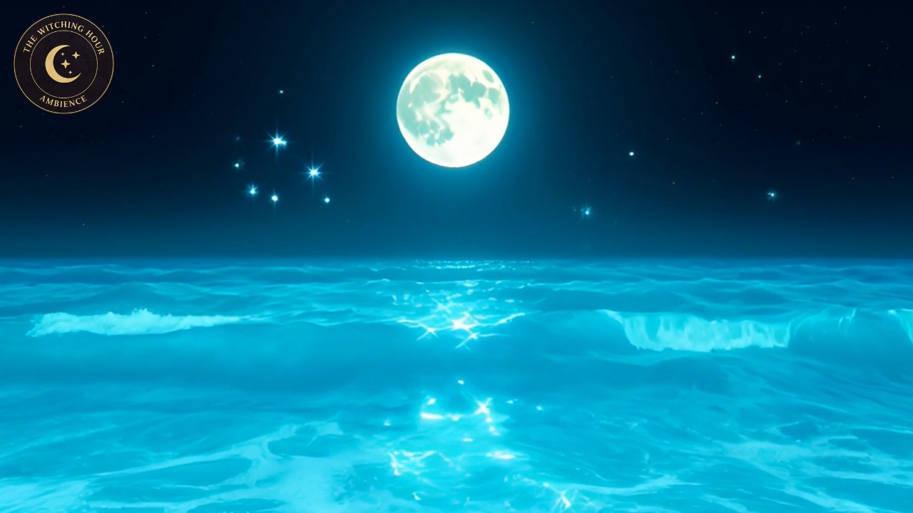 Magical Nights on the Ocean🌙 Soothing Moonlit Waves for Sleep & Study | ASMR Ambient Screen