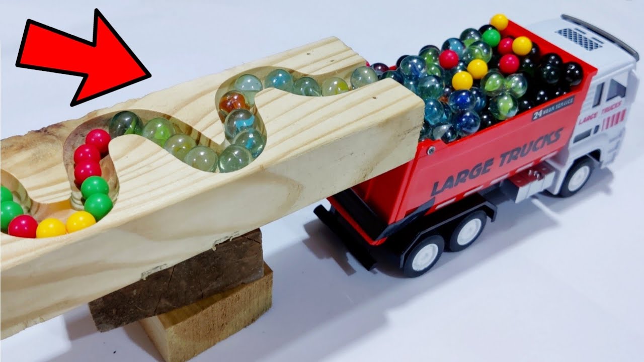 Marble Run Race ASMR | HABA Slope マーブルランレース With Red Truck