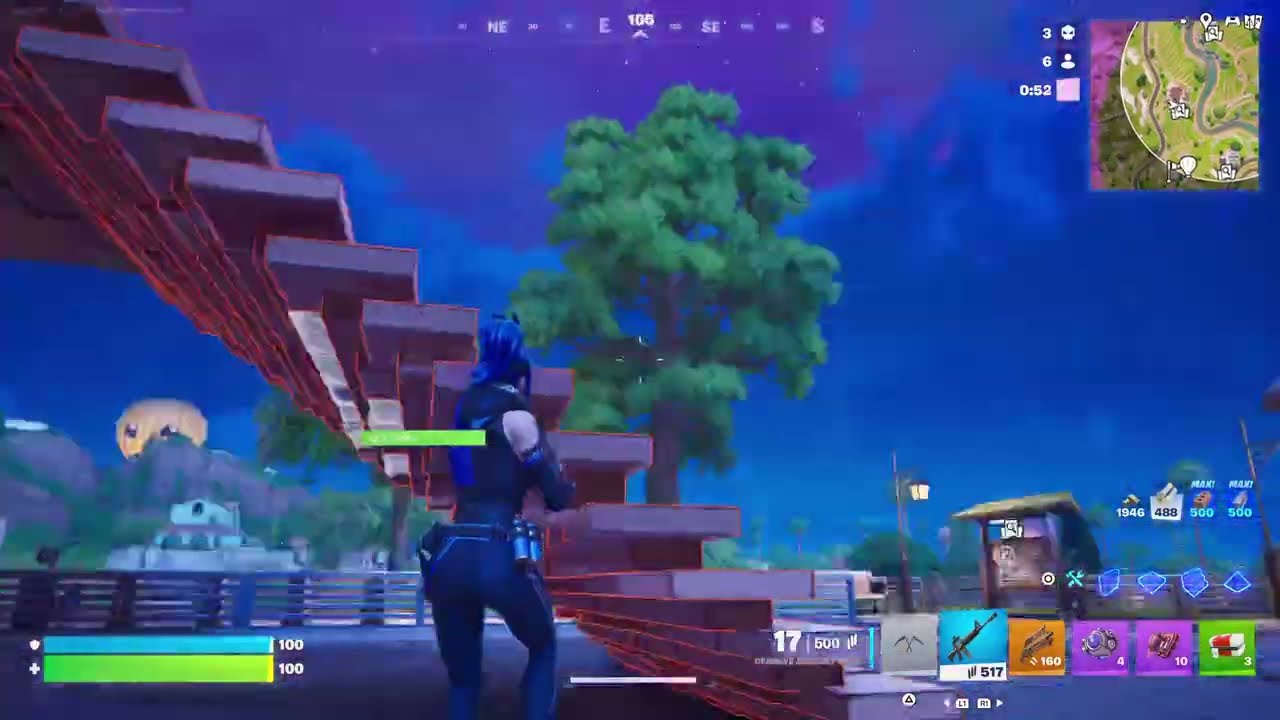 Fortnite Battle Royale with 3 elims and spectating fights (ft. Legendary Twin Hammer Shotguns) 