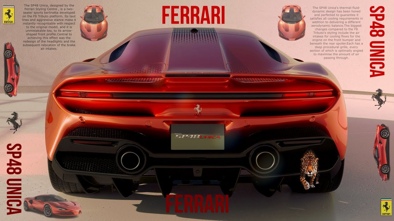Ferrari SP48 Unica (2022).Is a two-seater sports berlinetta developed on the F8 Tributo platform.