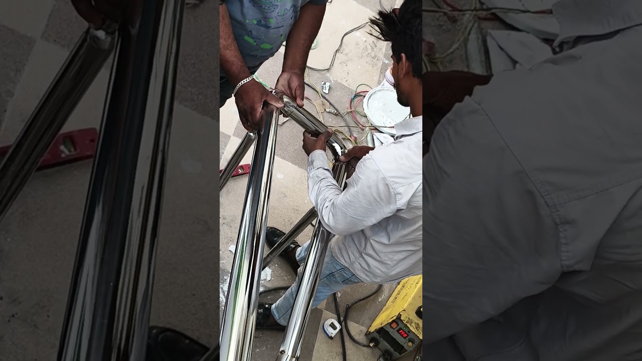 How to install steel railings L Bend installation