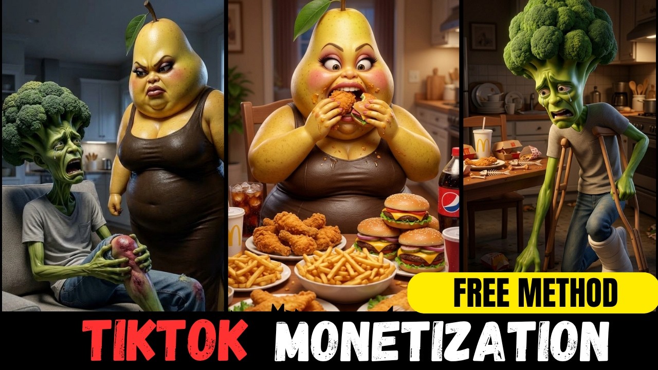 Как сделать вирусные AI-видео с фруктами (1 МИН+) для монетизации в TikTok (БЕСПЛАТНО / МАСТЕР-ПР...