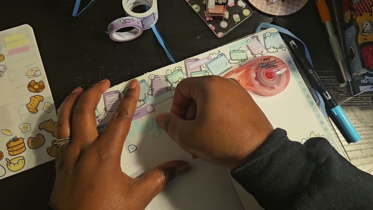 Make a daily with me using Hubman and Chugirl stickers