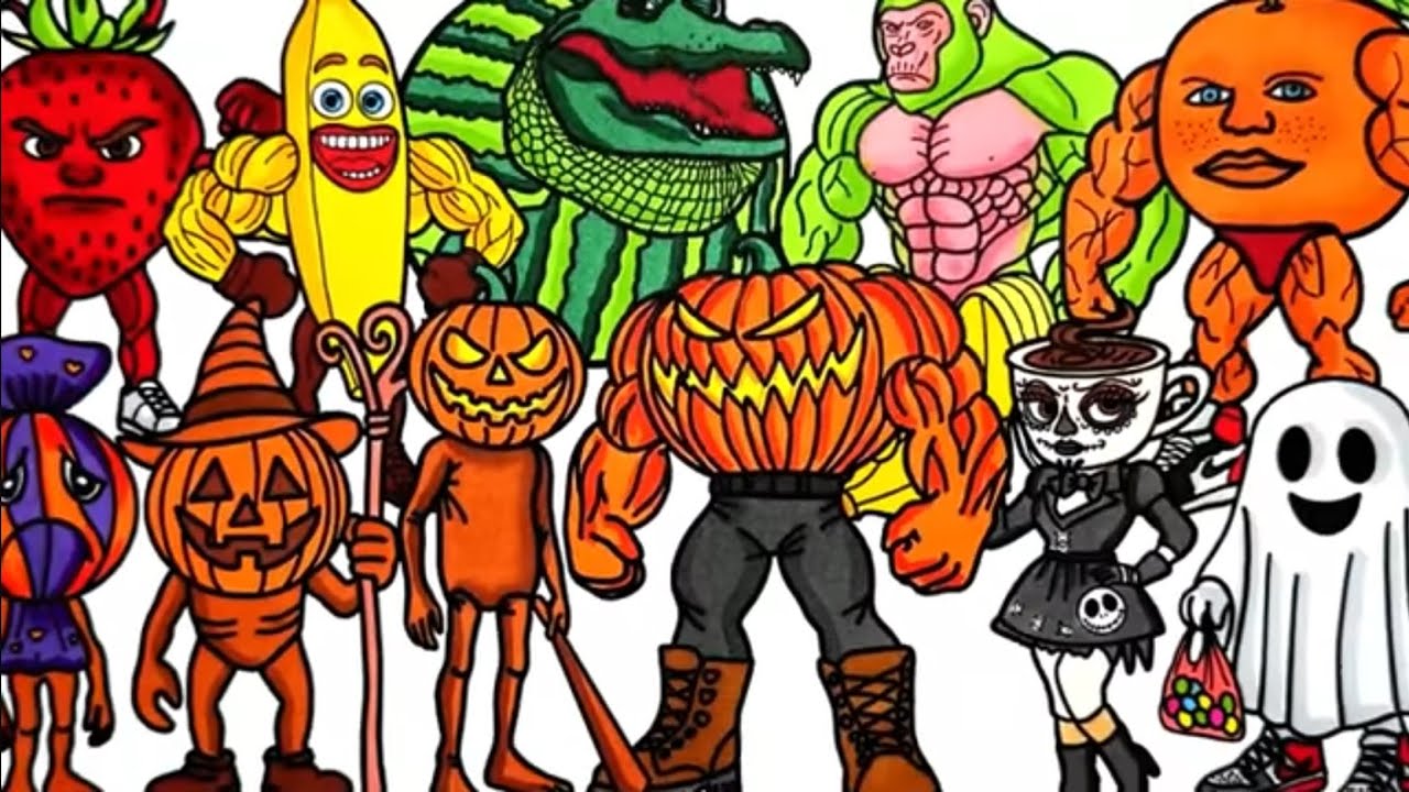 Top Italian Brainrot Memes Family Coloring pages
