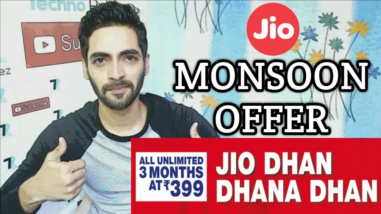 JIO Monsoon Offer Launched [FREE 4G DATA FOR 3 MONTHS]