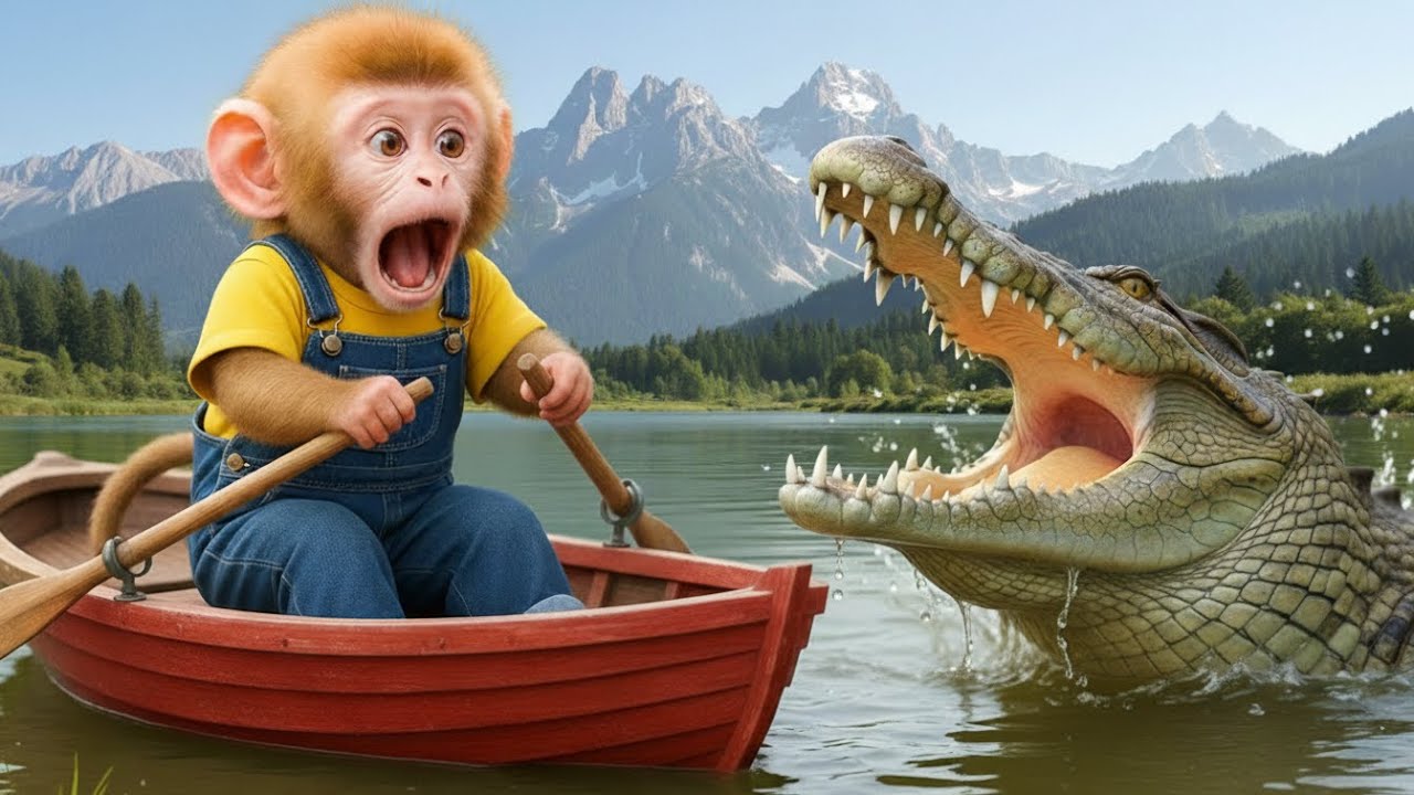 LuLu Monkey Funny: MONKEY FISHING GONE WRONG! 😱 Hippo Rescue Extreme