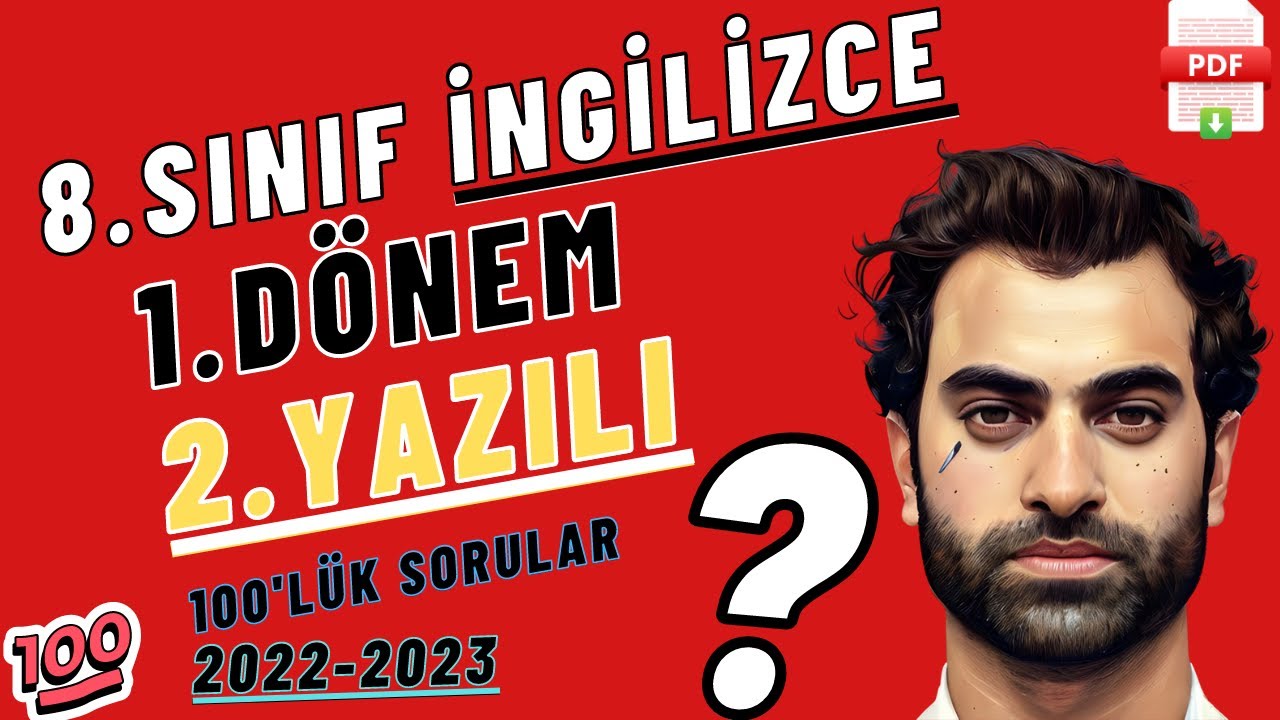 8.SINIF İNGİLİZCE 1.DÖNEM 2.YAZILI SORULARI VE CEVAPLARI | 2022-2023