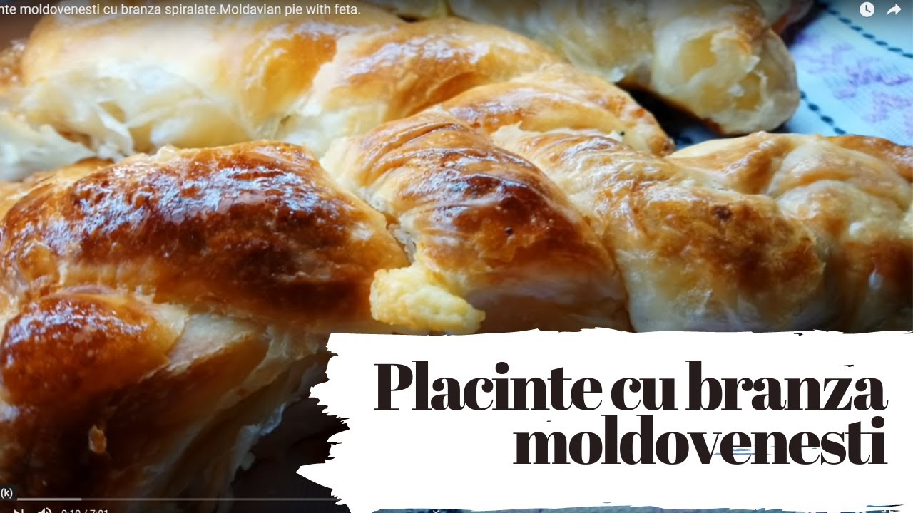 Placinte moldovenesti cu branza spiralate.Moldavian pie with feta.