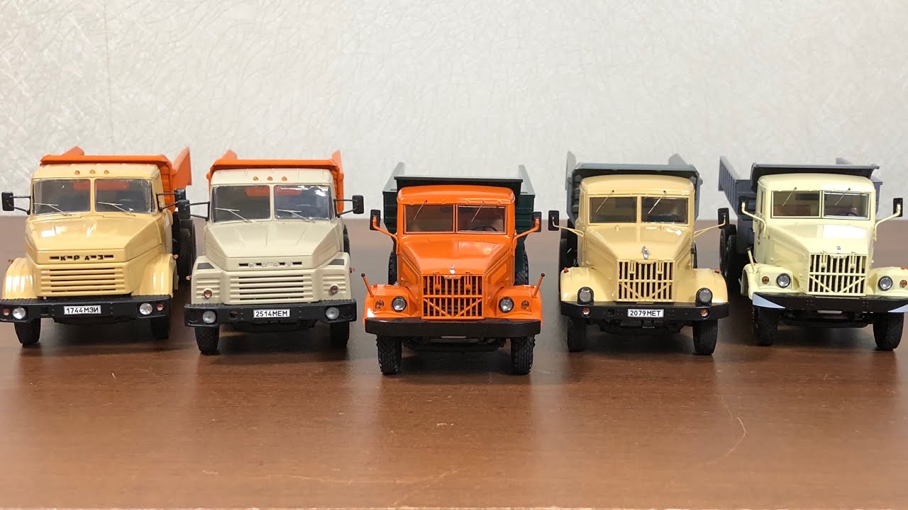 Коллекция масштабных моделей грузовиков КрАЗ, МАЗ, MAGIRUS, TATRA.