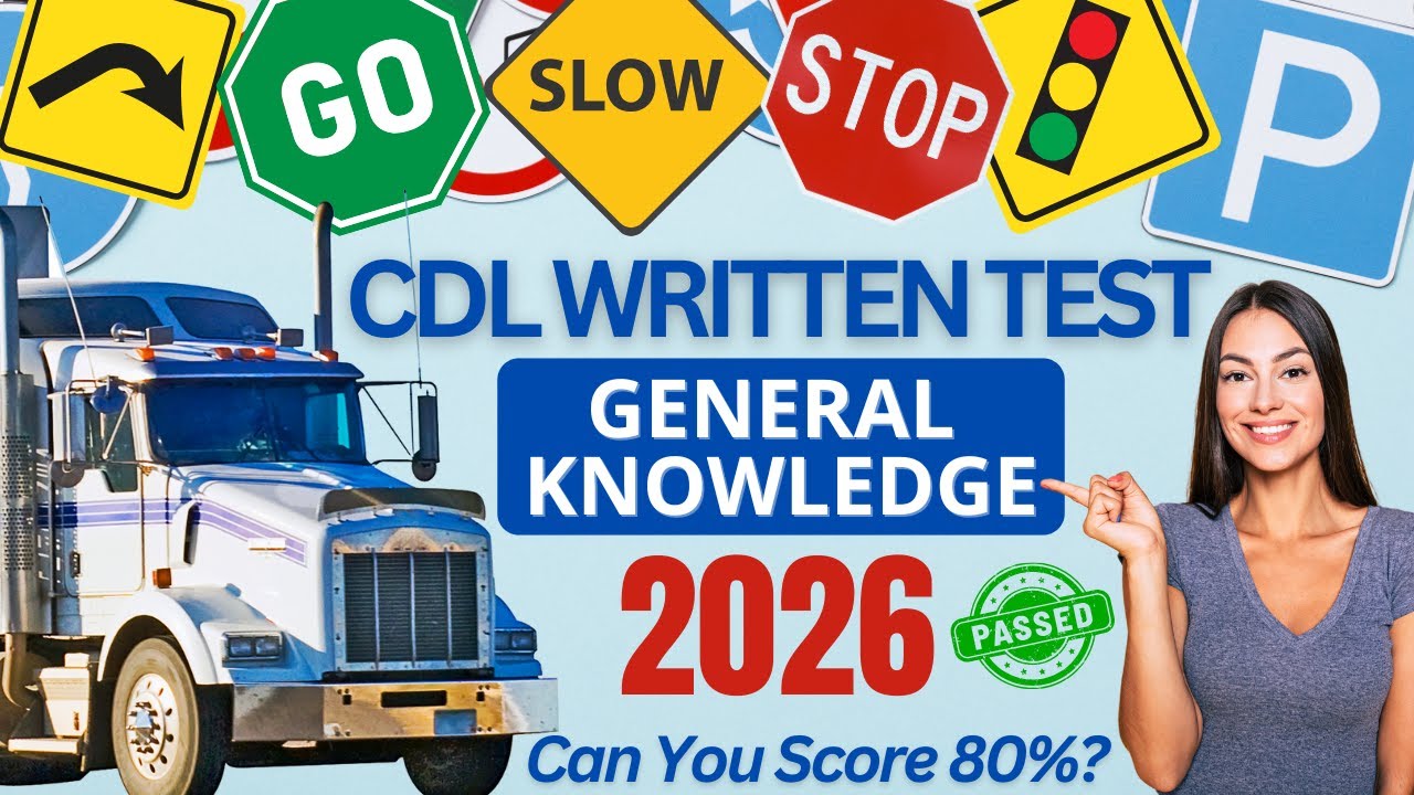 CDL General Knowledge Written Test Practice 2026 (Can You Score 80%? 50 Questions)