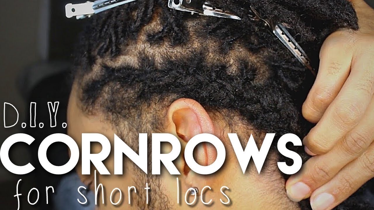 Braiding Short Locs | How To Cornrow Dreadlocks (First Attempt)