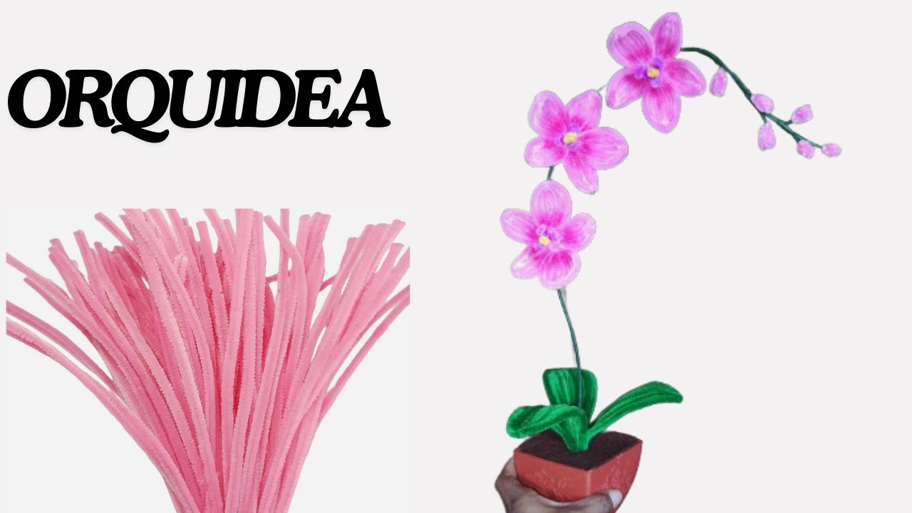 Orquidea con limpiapipas tutorial paso a paso/ pipe cleaner flower
