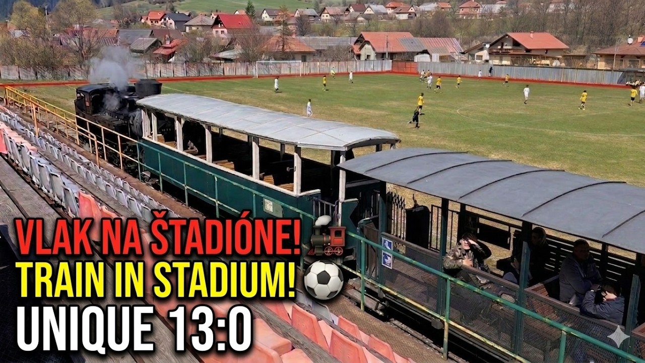 World's Most Unique Football Stadium! 🚂 Steam Train vs Match ⚽ Slovakia