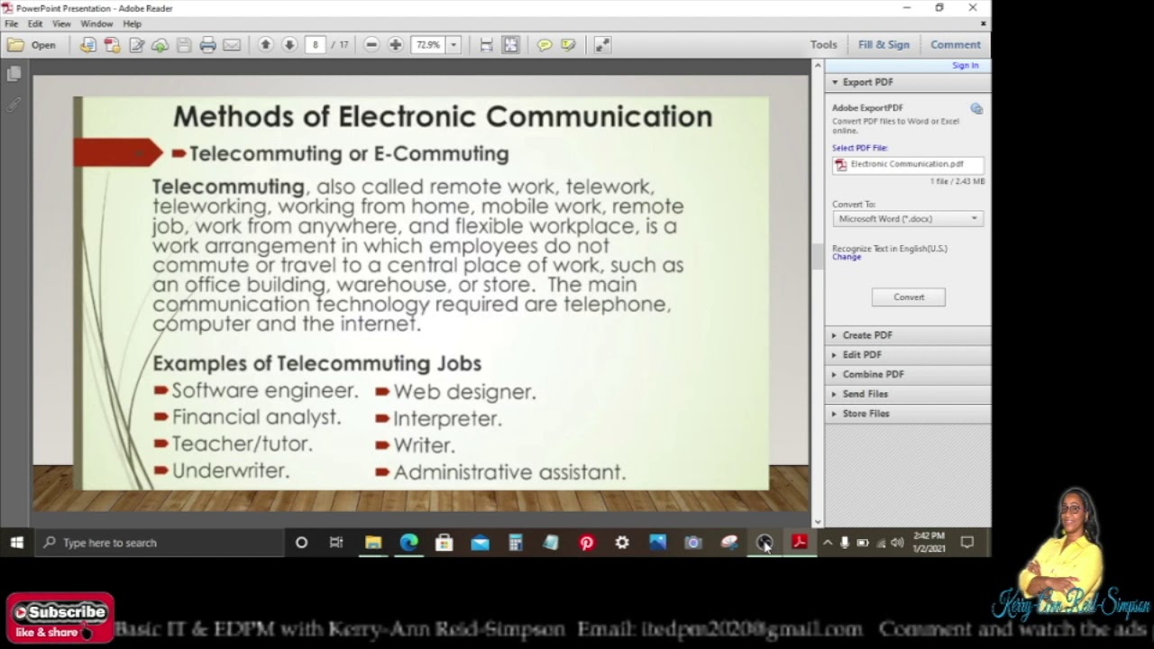 Electronic Communication: EDPM Revision