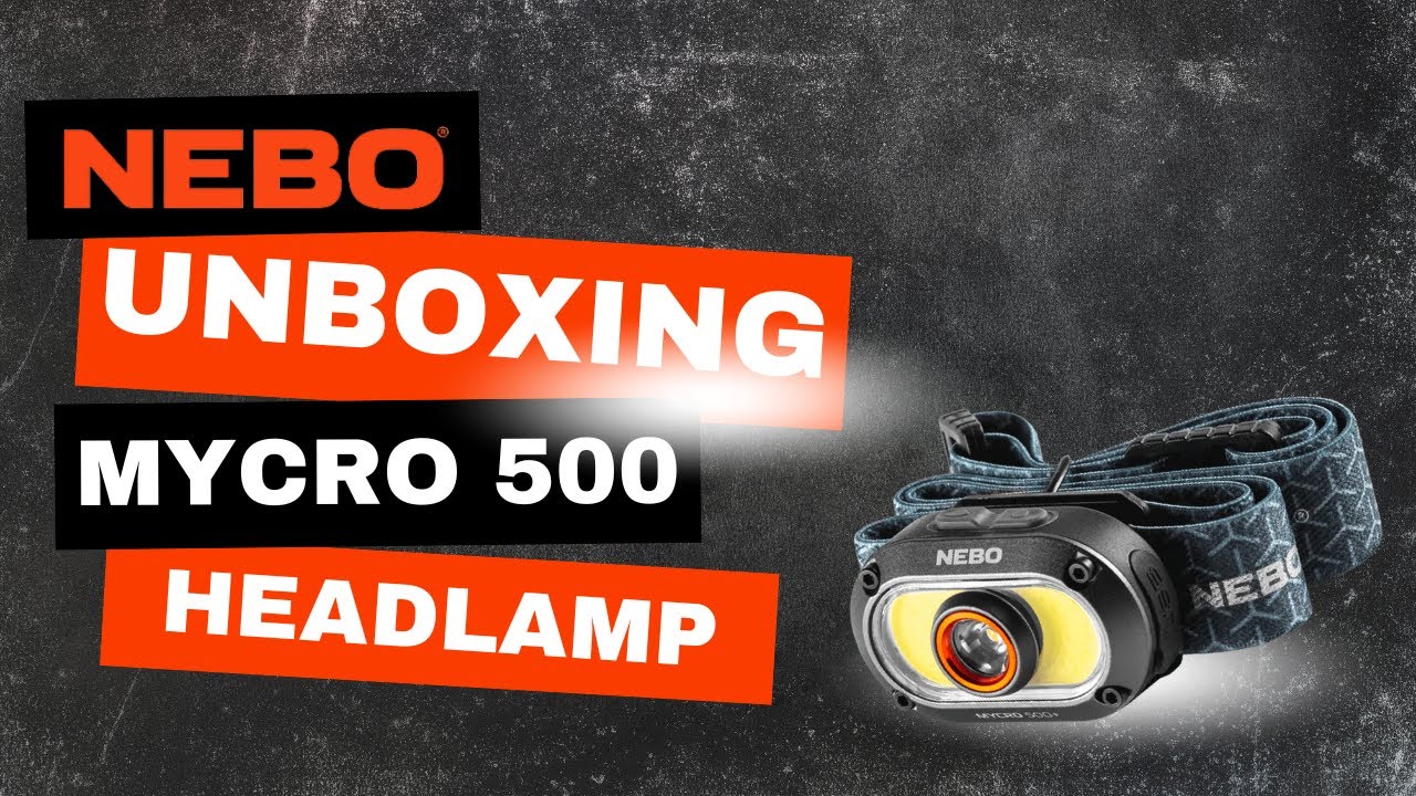 Распаковка аккумуляторного налобного фонаря NEBO Mycro 500