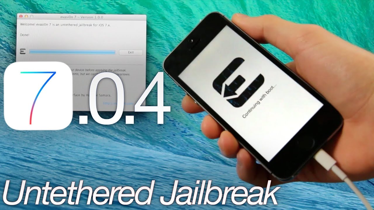NEW Jailbreak 7.0.4 Untethered iOS iPhone 5S,5C,4S,4,iPod Touch 5 & iPad Mini 2,Air,4,3 Evasi0n7