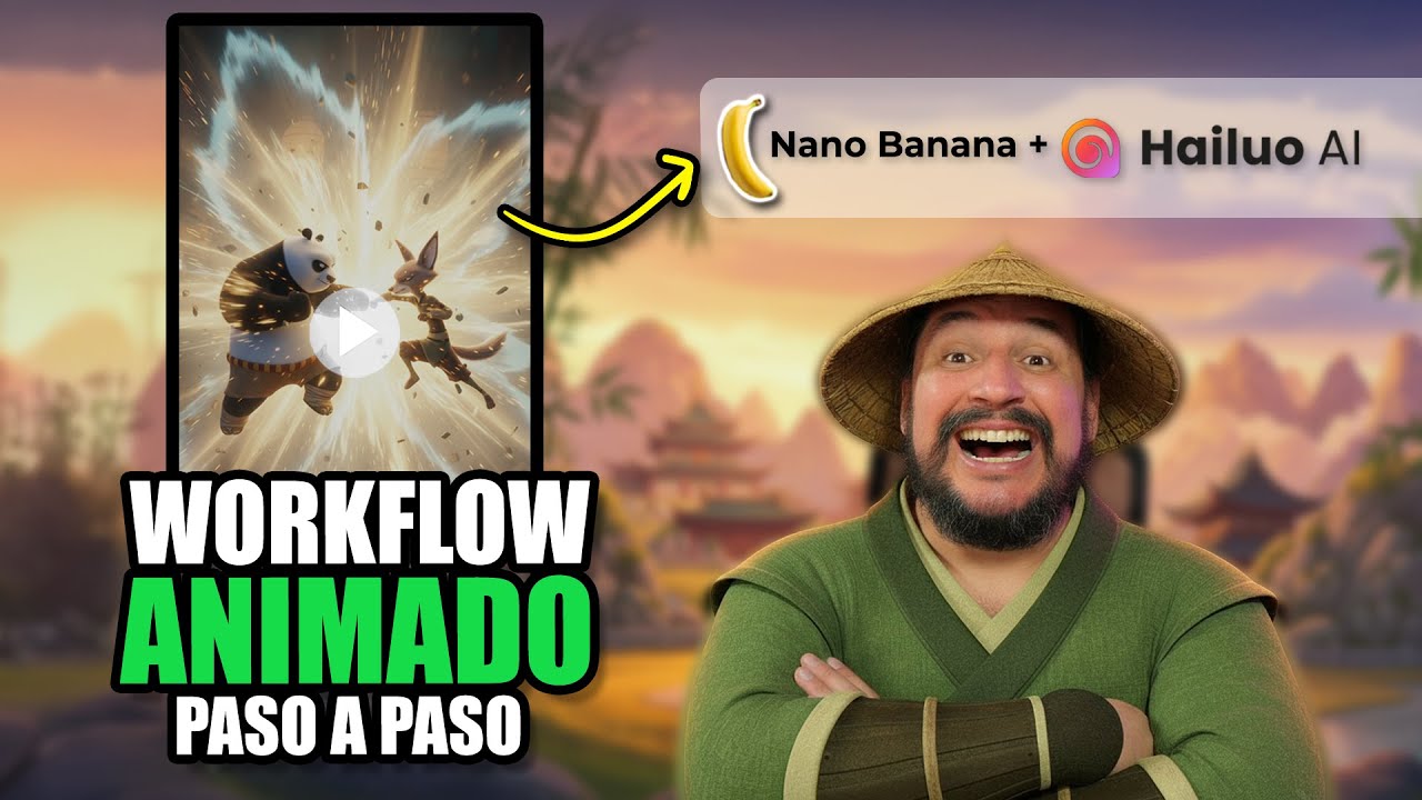 C&oacute;mo Crear una Escena de Acci&oacute;n Animada con IA | Nano Banana + Hailuo AI