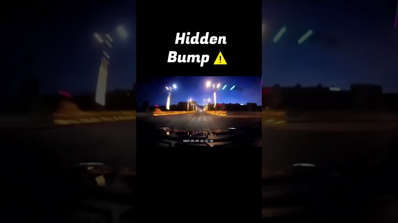 Hidden Road Bump Causes Sudden Crash | Dashcam & CCTV \ #dashcam #drivesafe #dashcamvideos #drive