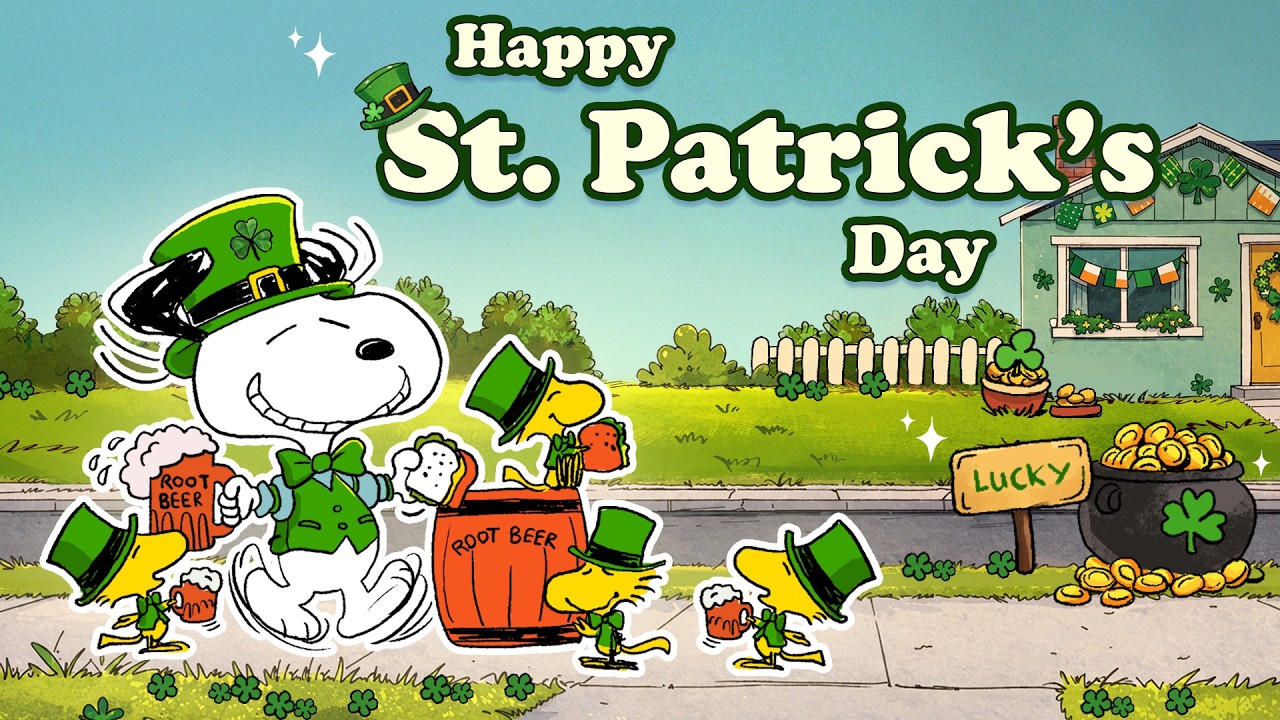 St. Patrick’s Day Morning with Snoopy Jazz 🍀🌈🎷 | Cheerful Jazz Playlist for a Lucky Day