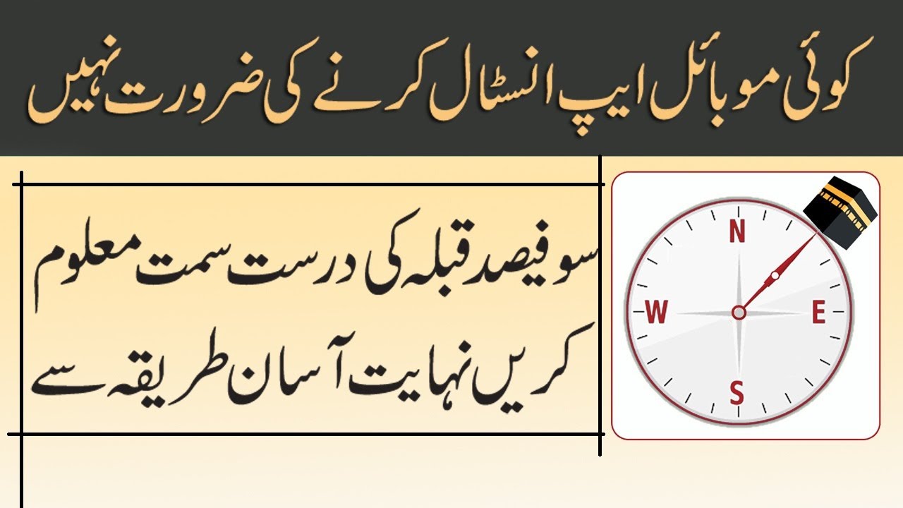 Find Right Qibla Direction with smartphone without any aap