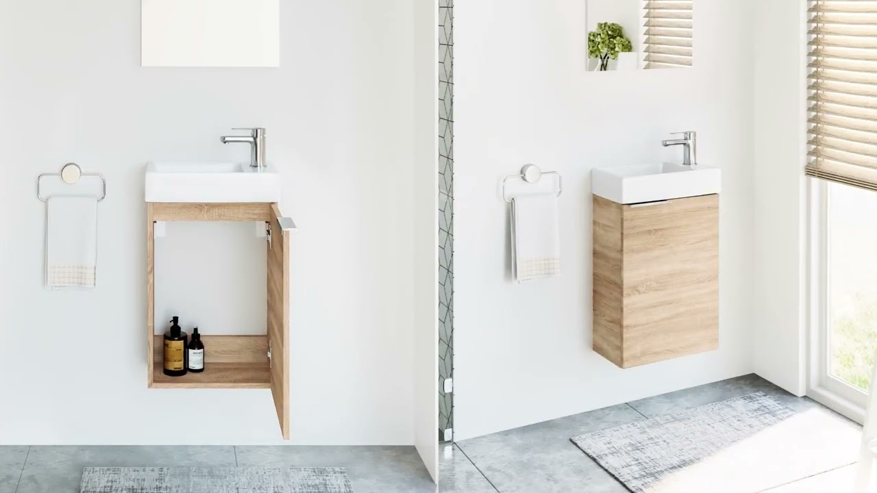 Zestaw szafka z umywalką do małej łazienki Uptrend
