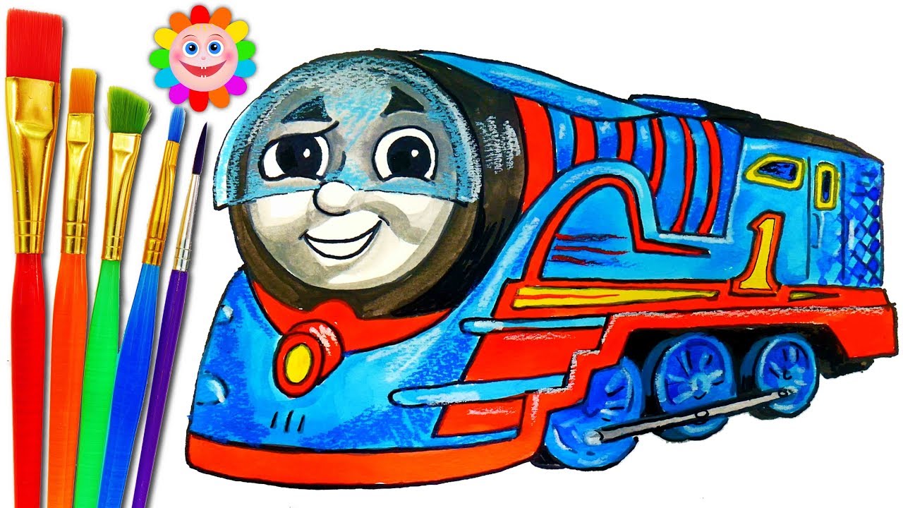HOW TO DRAW TURBO THOMAS Trackmaster – Drawing Thomas and Friends TRAINS Video for KIDS