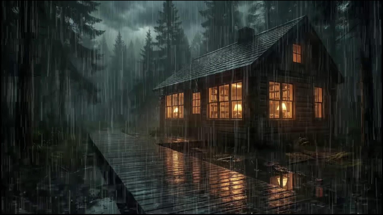 Forest Cabin After Rain 🌧 | Gentle Rain Sounds for Insomnia Relief, Deep Sleep, and Calm Rain Nights