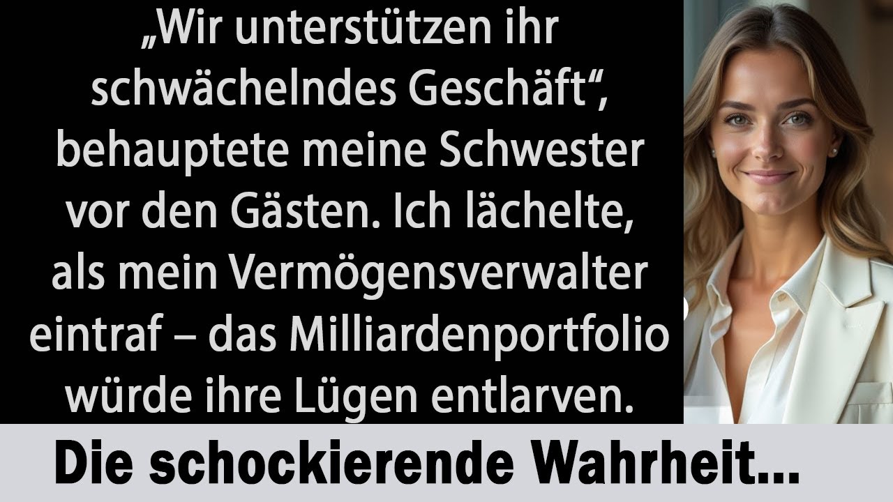 Auf der Party prahlte die Familie damit, mir geholfen zu haben bis mein Bankberater das Wort ergriff