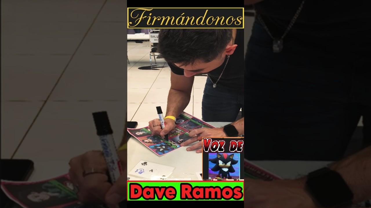 DAVE RAMOS (voz de Shadow en Sonic Prime) firmándonos 