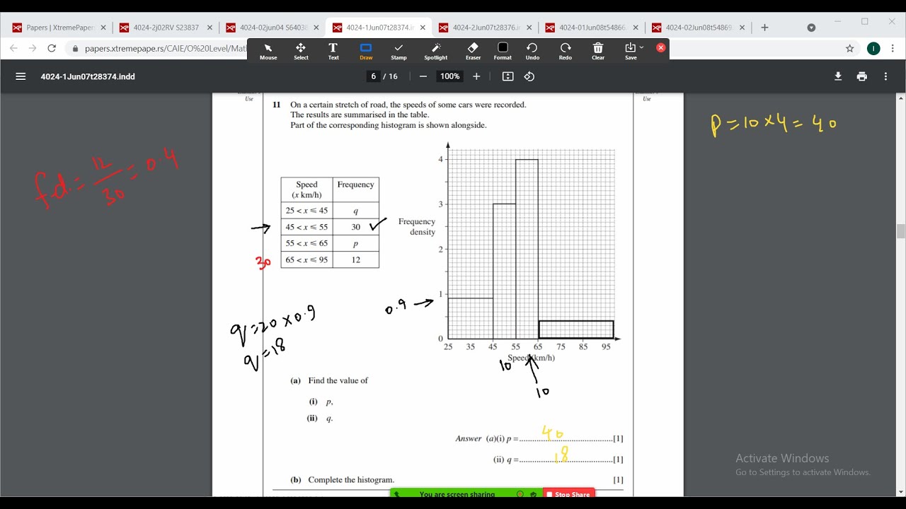 ||Histograms/Frequency Polygons: O Level Mathematics.||