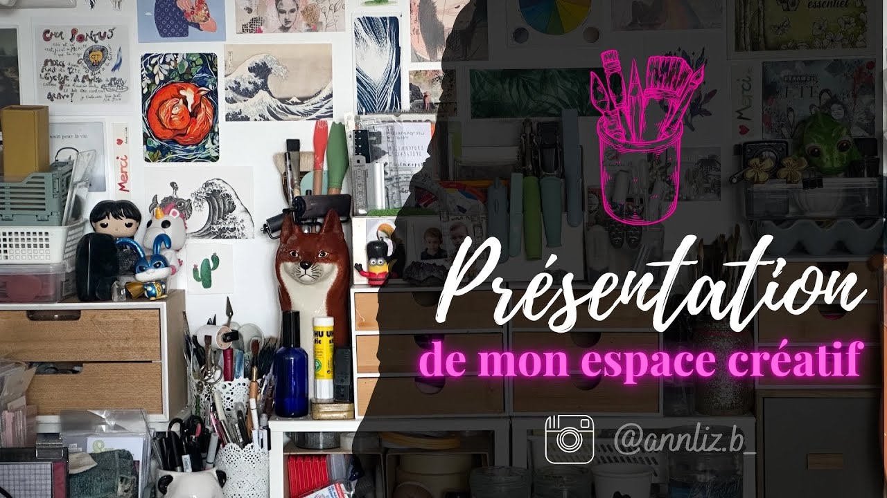 Un petit tour dans mon espace créatif : mon bureau et ses rangements💡
