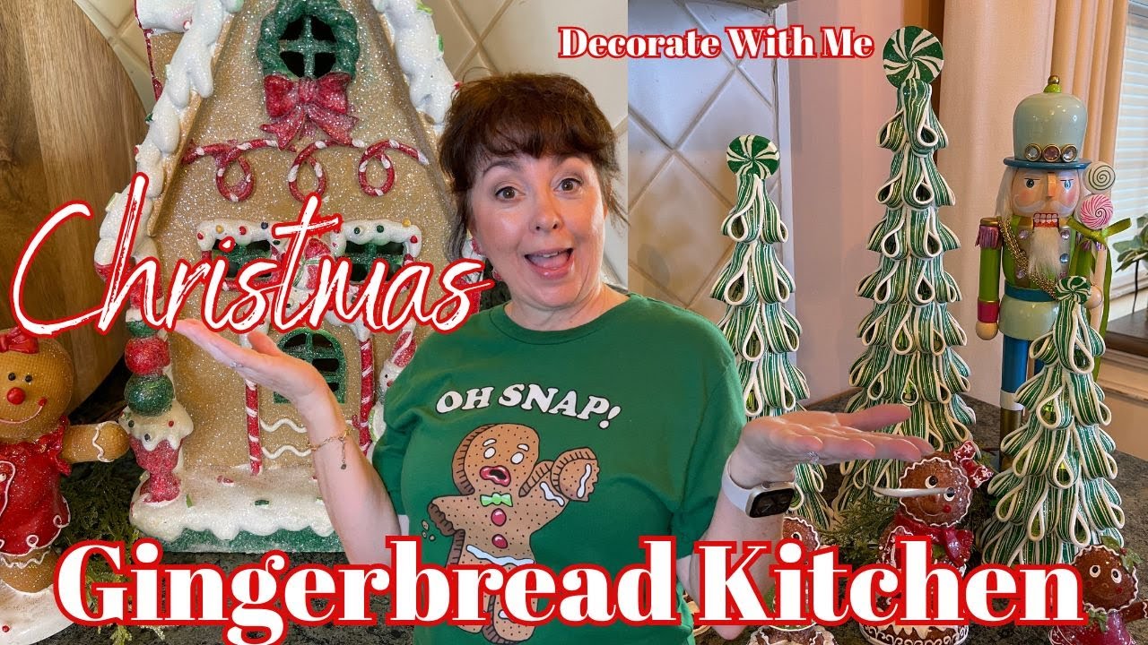 CHRISTMAS GINGERBREAD KITCHEN DECORATE WITH ME | GINGERBREAD KITCHEN | CHRISTMAS DECOR