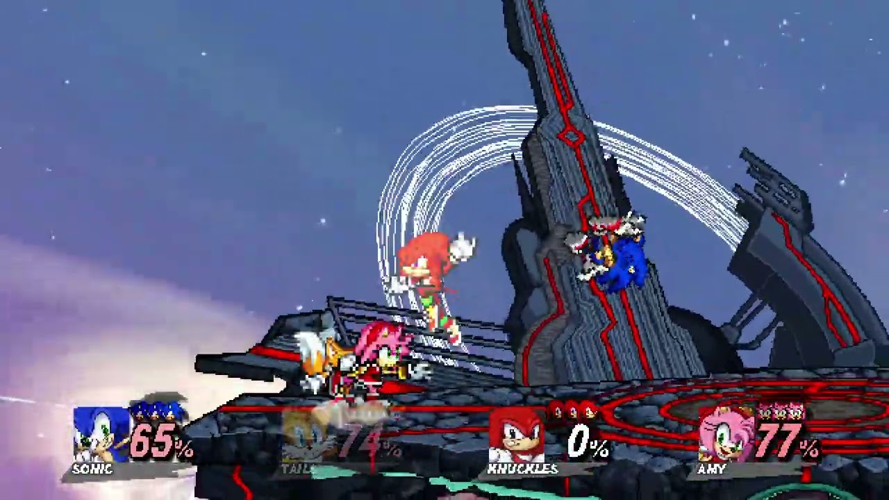 SSF2  Sonic vs Tails vs Knuckles vs Amy