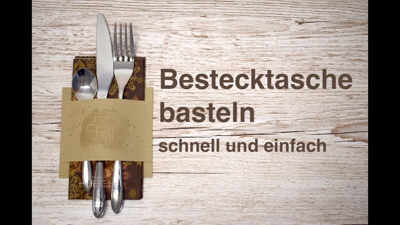 🍴Bestecktasche basteln aus Papier - Stampin' Up!