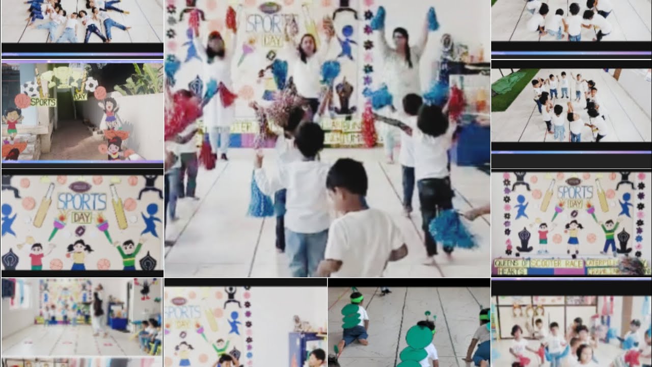 Sportsday/Queens of hearts/Bunny jumping/running race Aadyant Gurukulam preschool 