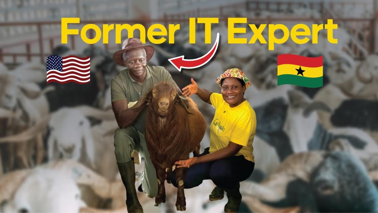 He Left His Million Dollar IT Job In The UK And Now Owns 10 Acre Livestock Farm In Ghana