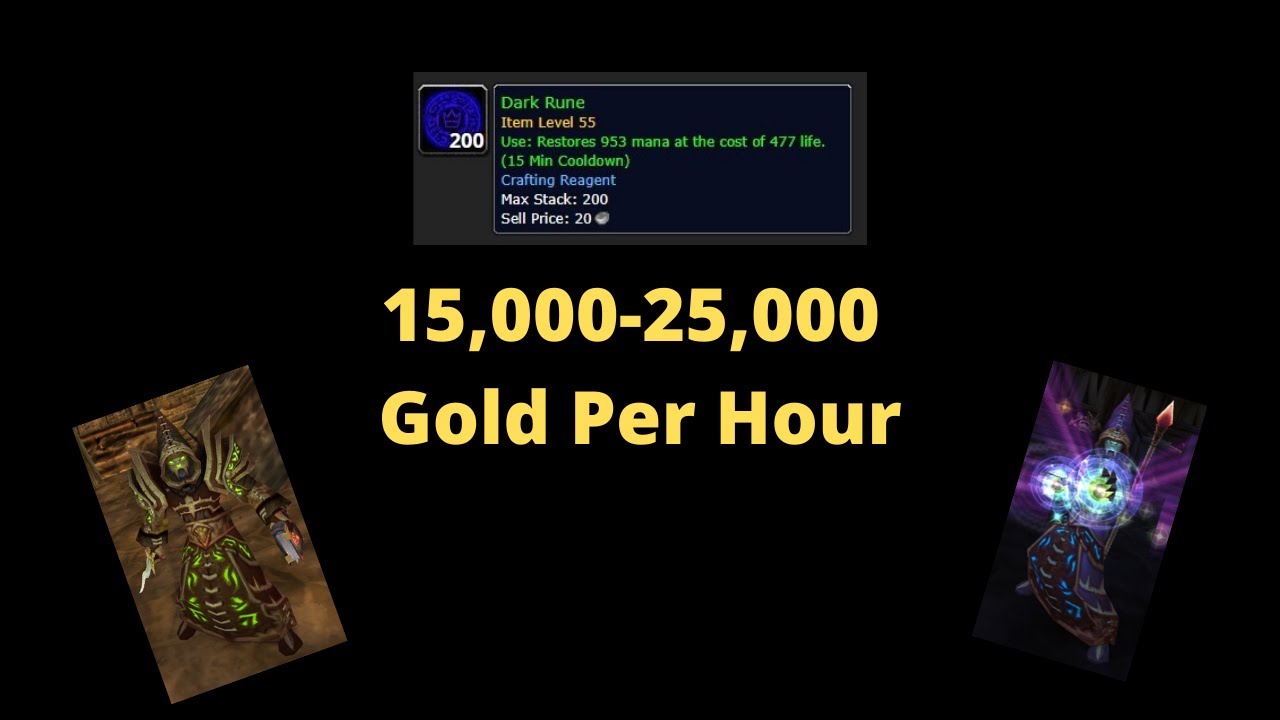 WoW Gold Farm: 15,000-25,000 Gold Per Hour Dark Rune Farm + Loot after 1 hour | WoW 8.3 Gold Making